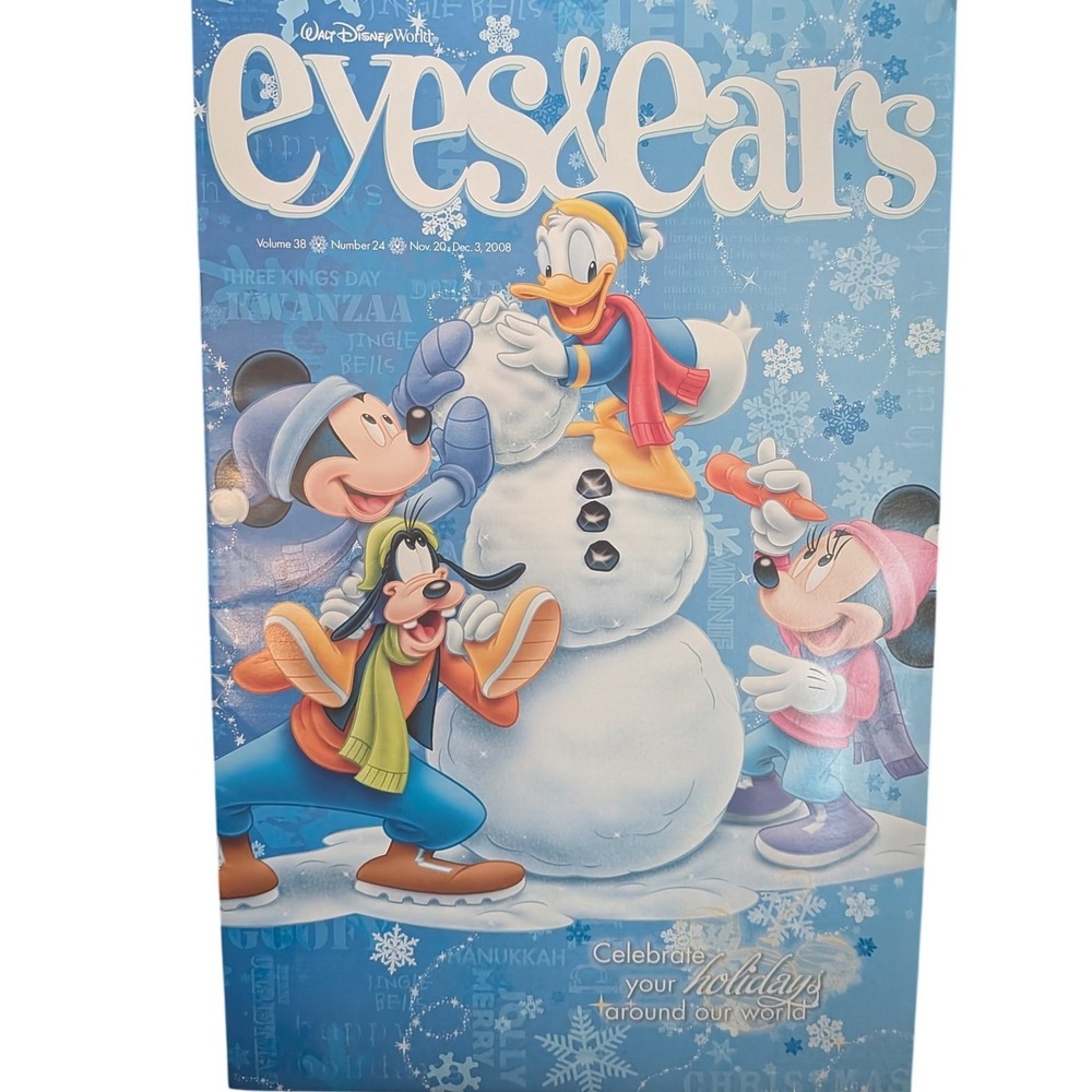 Walt Disney World Eyes & Ears Magazine Vol 38 No 24 Nov 2008 Mickey Holiday Snow